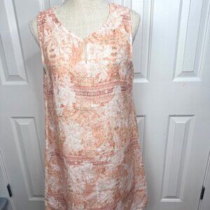 Terzo Millennio Unlined Linen Sleevless Sheath Dress